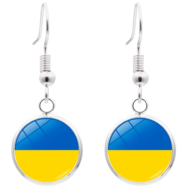 сережки флаг Украины