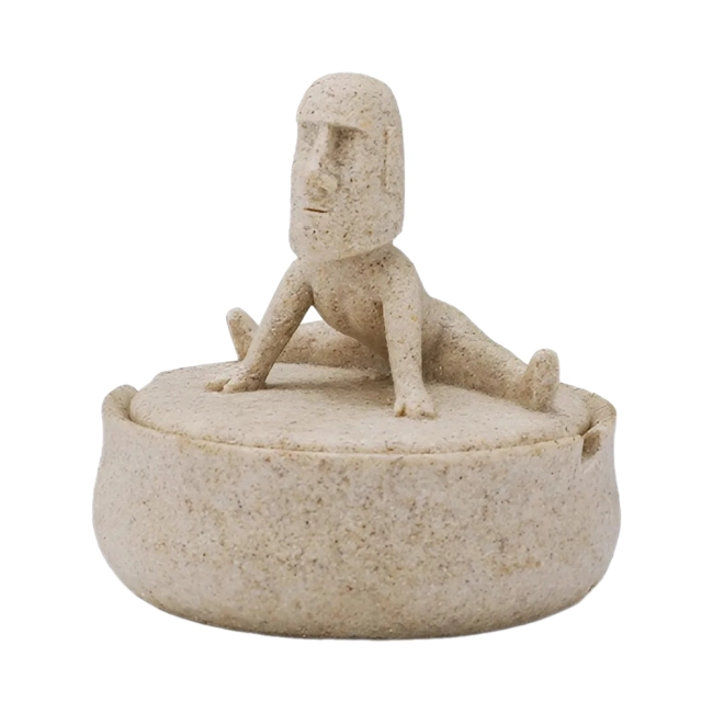 Пепельница Моаи с крышкой