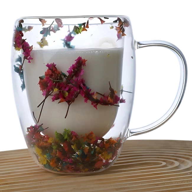 кружка для чая с цветами