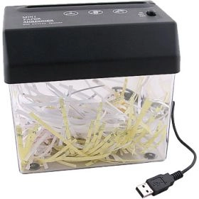 знищувач паперу з usb