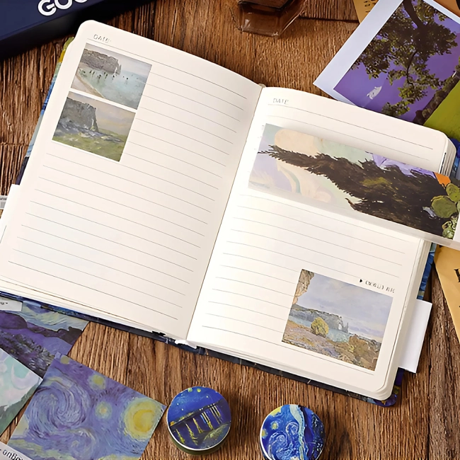 набор с блокнотом и наклейками