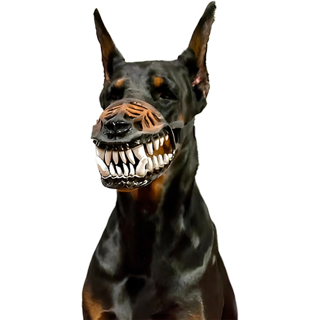 маска с зубами для собак
