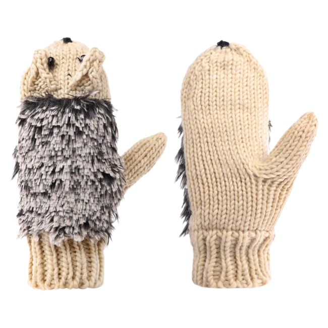 Зимние вязаные варежки