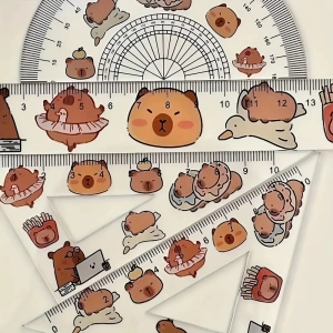 Набор линеек с капибарой (4 шт) набор линеек с капибарой