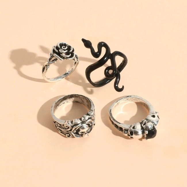 комплект із 4 каблучок