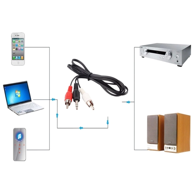 кабель джек 2 тюльпана