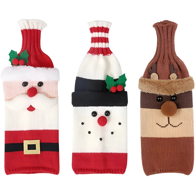 чохол для пляшки на Новий рік