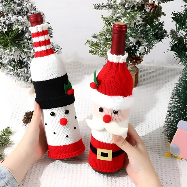 в'язаний чохол для пляшки вина