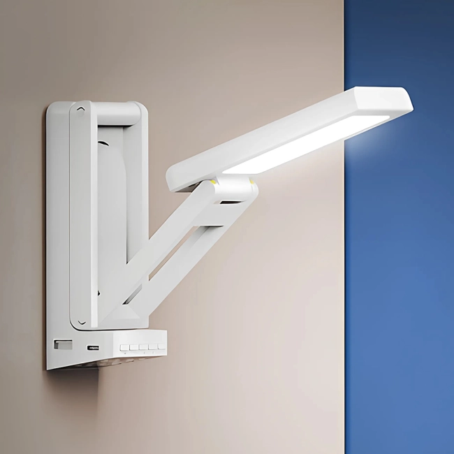 складная лампа с часами