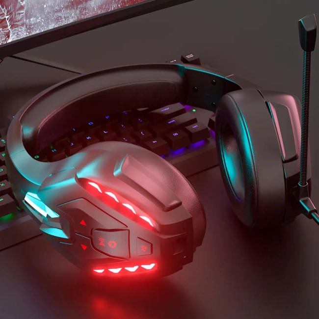 игровые наушники с подсветкой
