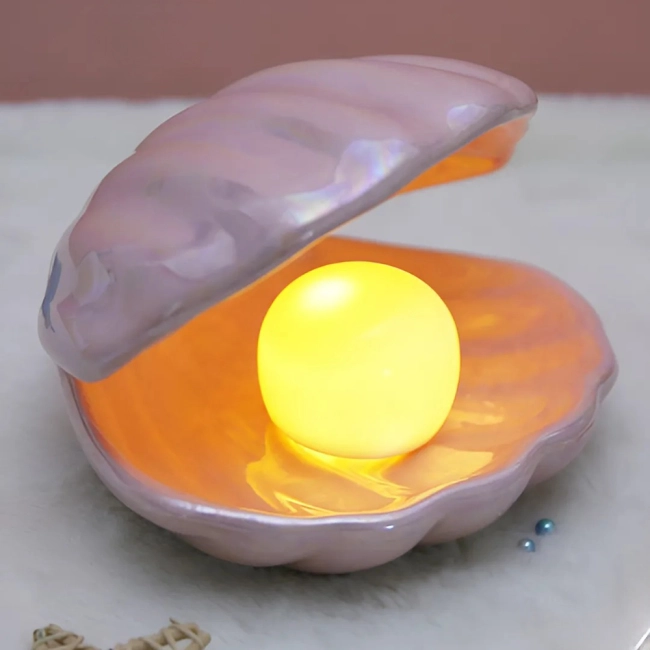 світильник мушля з перлиною