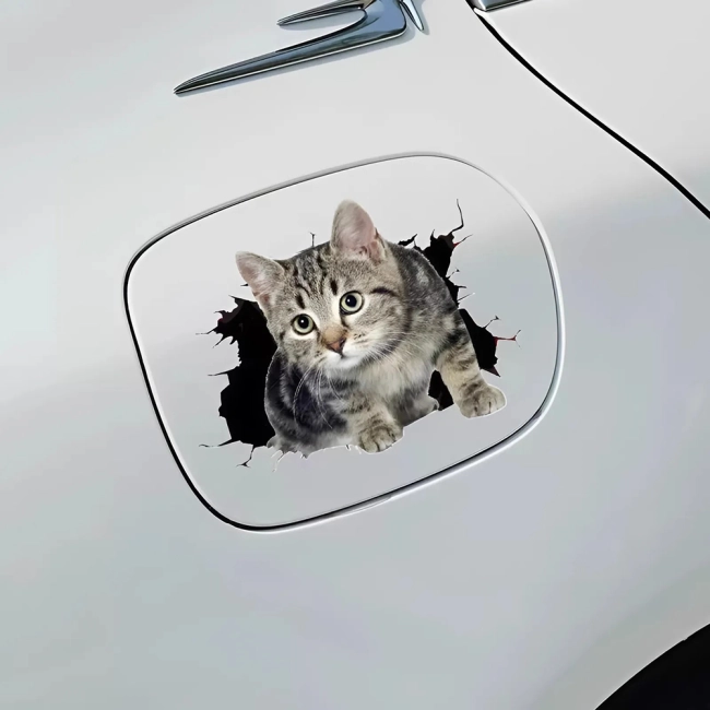 наклейка кота на машину
