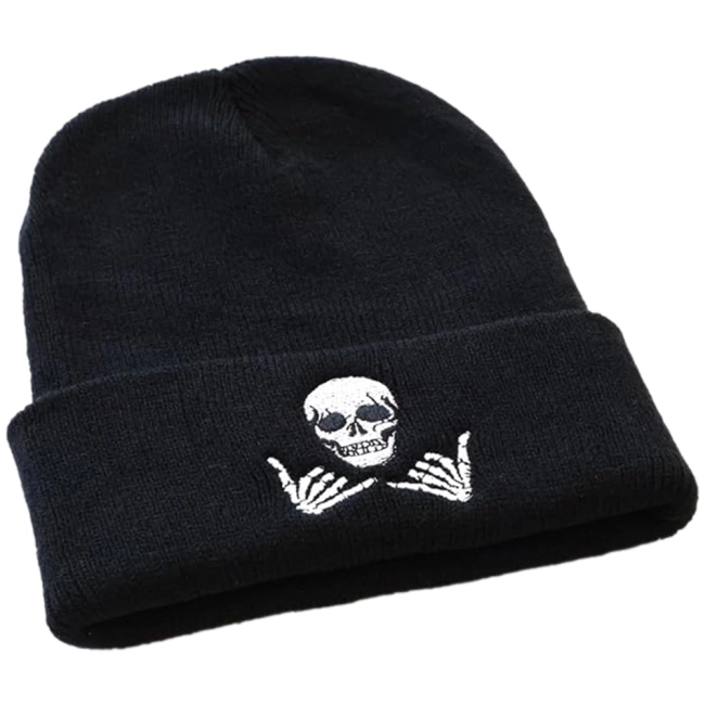 шапка-бини с черепом