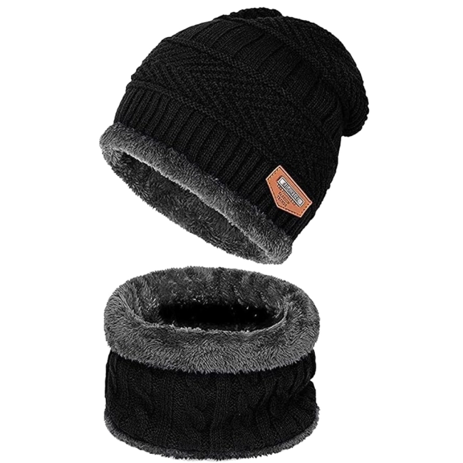 зимова чоловіча шапка та снуд