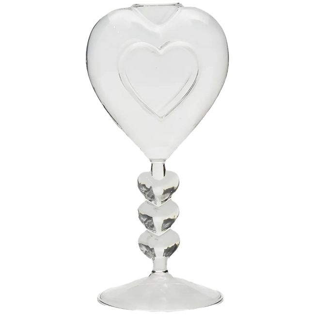 бокал с сердечками