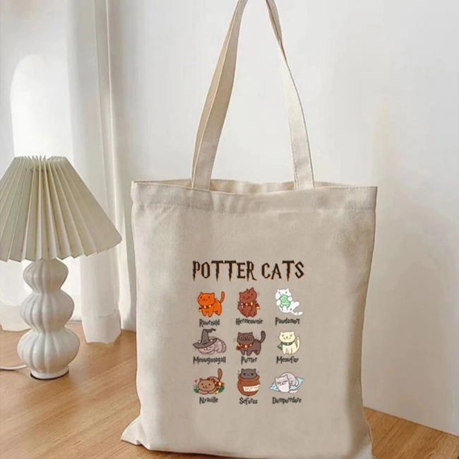 сумка-шоппер з котиками