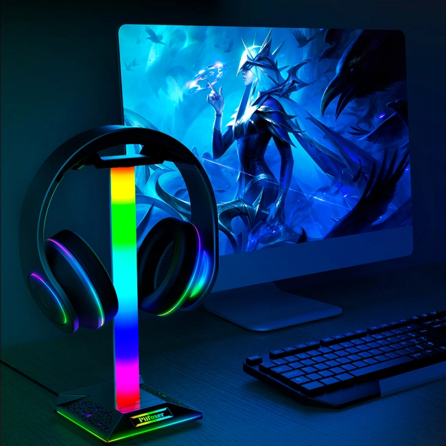 держатель для наушников с портами для зарядки