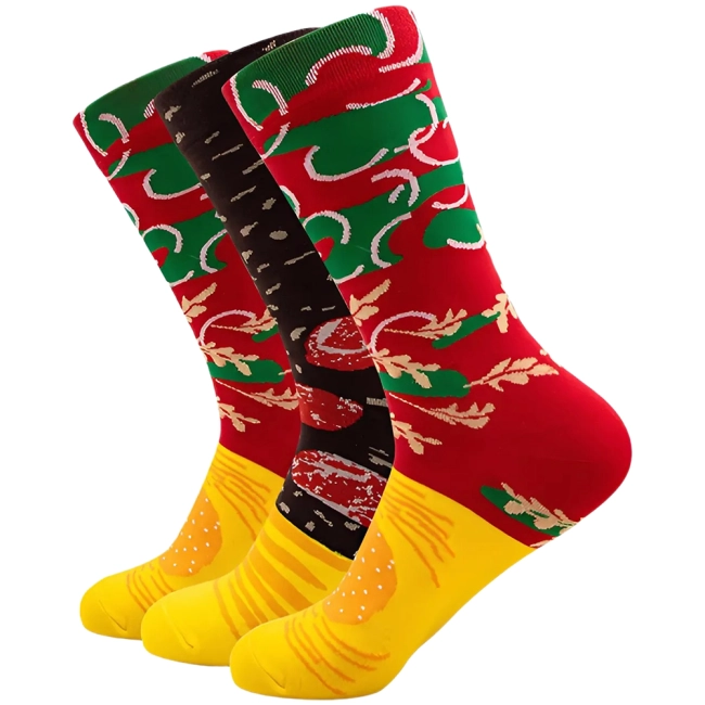 шкарпетки з принтом бургера