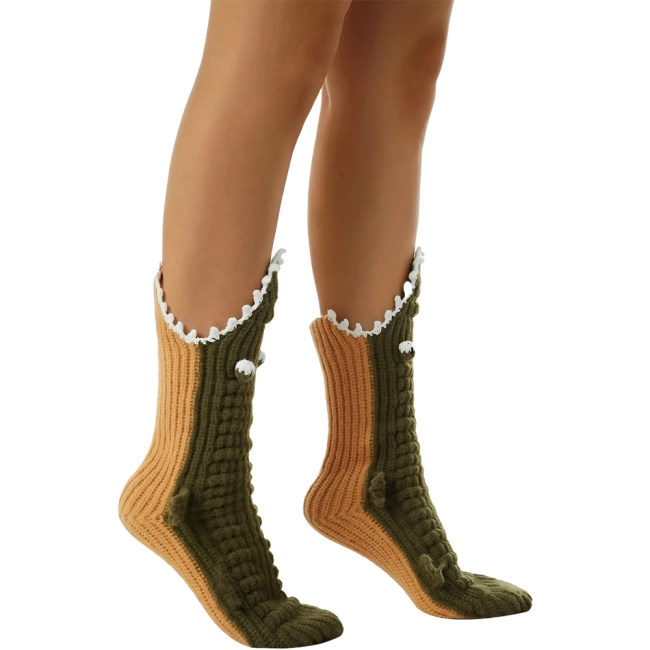 шкарпетки у вигляді крокодила