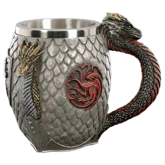 чашка з малюнком драконів