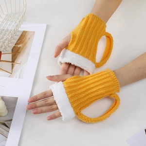 вязаные митенки