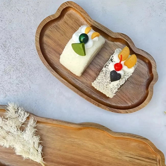 дерев'яна таця для декору