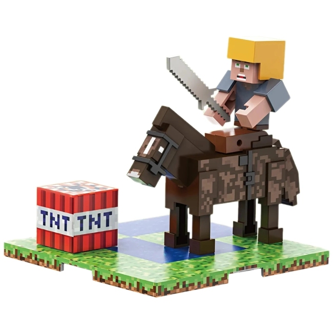 фігурка майнкрафт з блоком