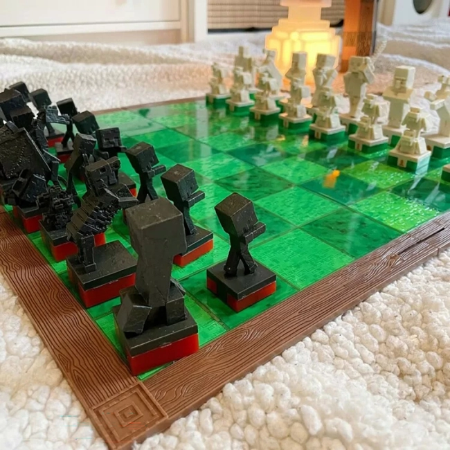 набор шахмат Майнкрафт