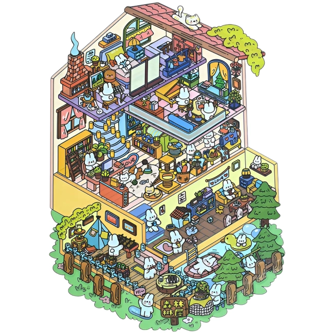 румбокс наклейки з кімнатами