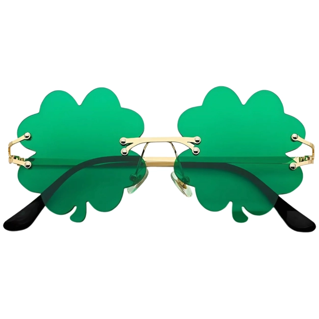 очки с клевером