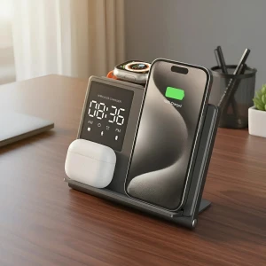 Док-станция с беспроводной зарядкой 5 в 1 док-станция с беспроводной зарядкой