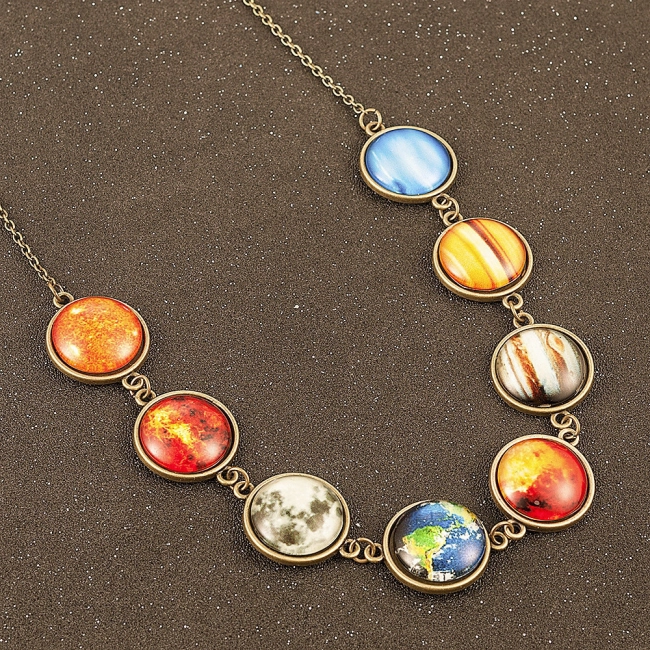 колье с планетами