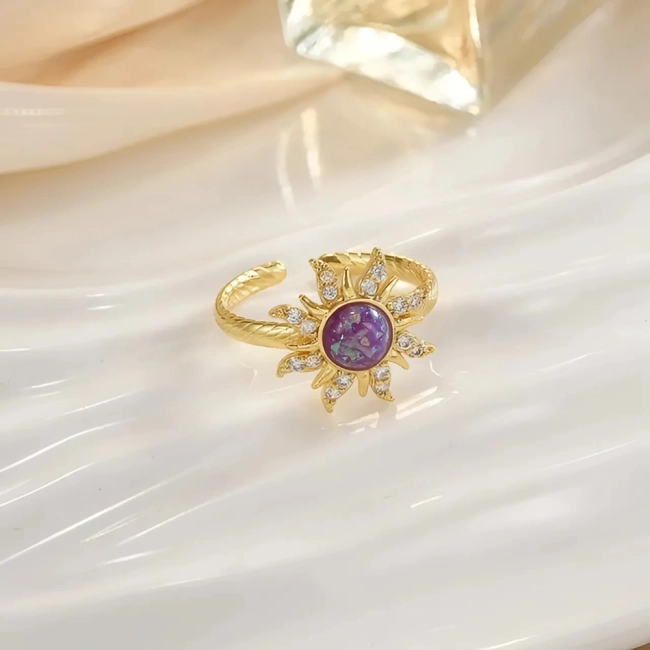 каблучка у вигляді сонця