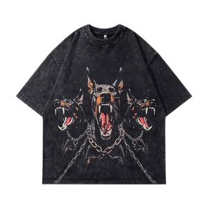 Футболка свободного кроя с доберманами футболка свободного кроя