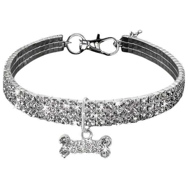 ошейник со стразами для собак