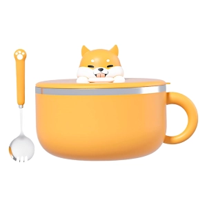 Миска з кришкою і ложкою для локшини миска с крышкой