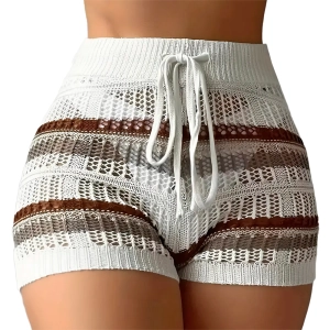 Женские вязаные шорты в стиле бохо женские вязаные шорты