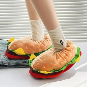 Плюшевые домашние тапочки