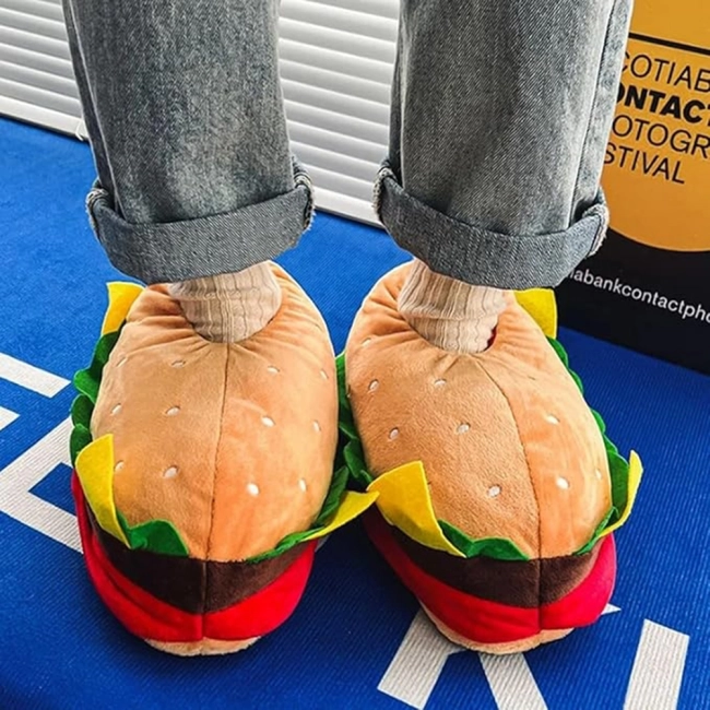 Плюшевые домашние тапочки