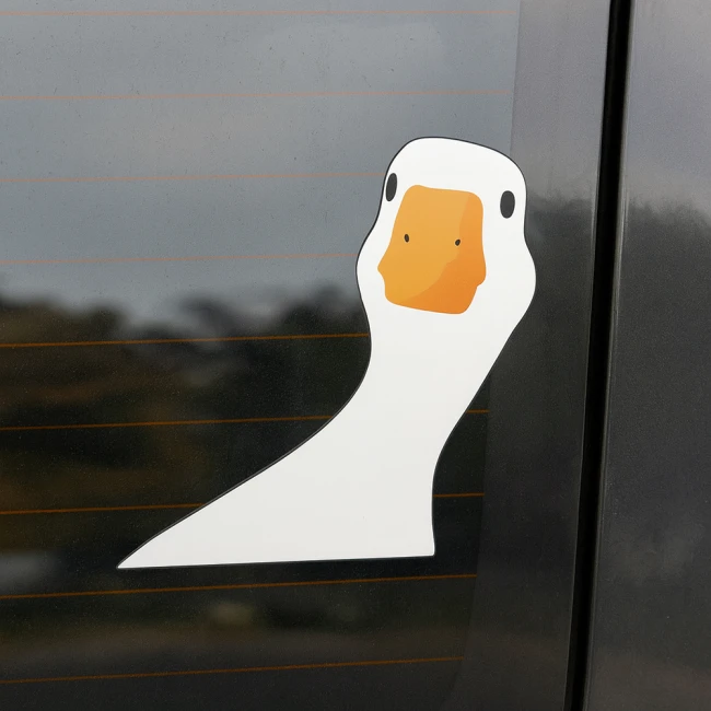 наклейка гусь на автомобиль