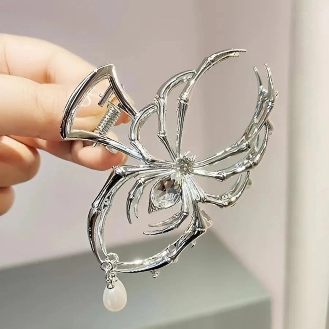 краб для волосся з павуком
