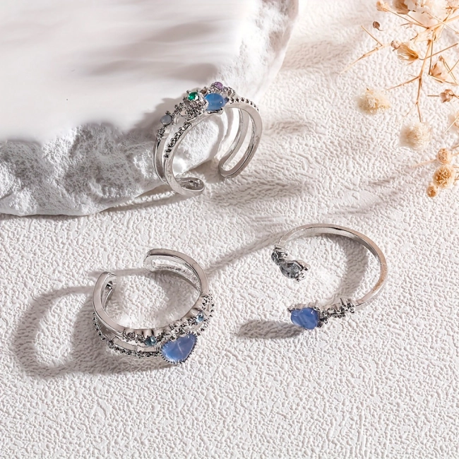 набір відкритих каблучок