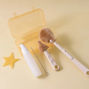 Портативний набір для миття дитячого посуду та пляшечок у кейсі 5 в 1 набір для миття дитячого посуду