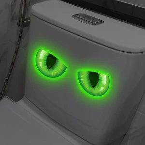 Наклейка для унітазу Очі, що світяться у темряві наклейка для унітазу