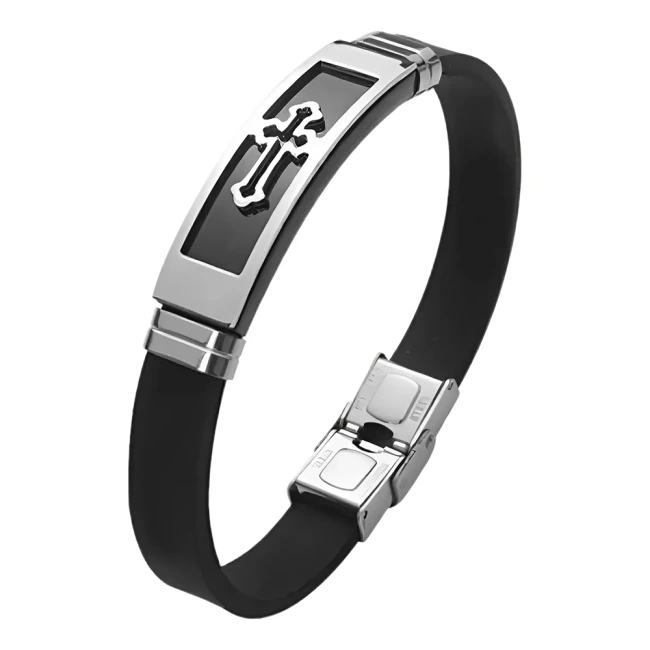 мужской браслет с крестом