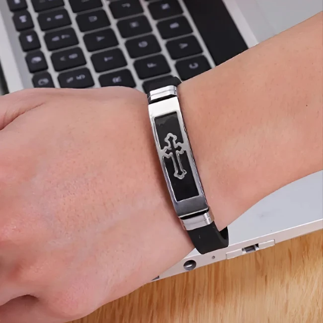 мужской силиконовый браслет