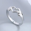 открытое кольцо сердце