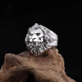 мужское кольцо лев