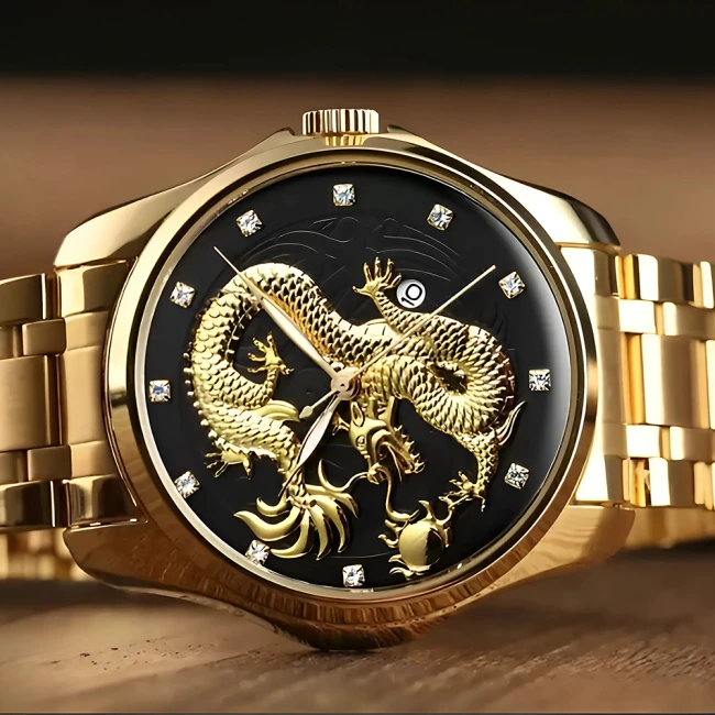 наручний годинник з драконом