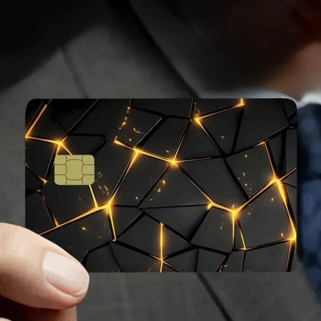 наклейка на карту банка,